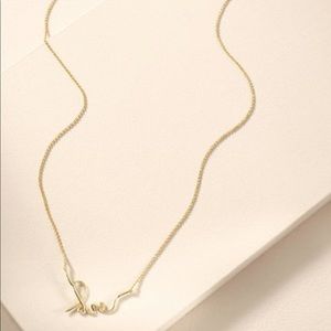 Stella & Dot Gold Love Necklace